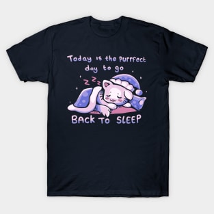 Purffect Day to Go Back to Sleep T-Shirt